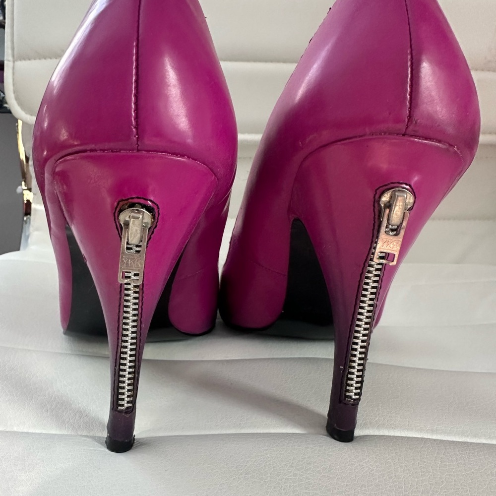 Candie's Fuchsia High Heel Shoes with Zipper Detail